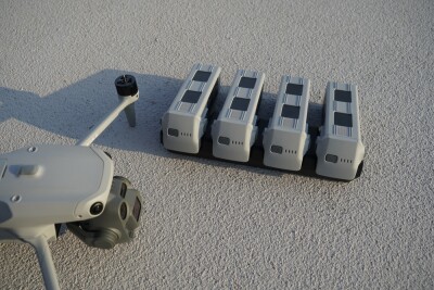 The new Drone Dji matrice 4e, and battery pack. horizontal